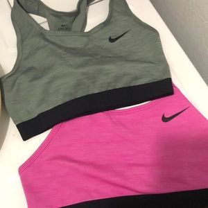 Nike dri-fit sports bra- 2 pack / pink and grey